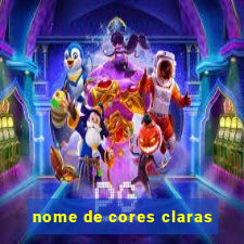 nome de cores claras